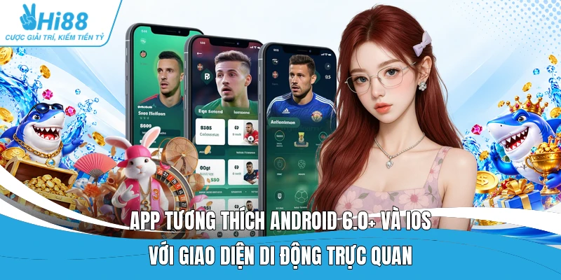 App tương thích Android 6.0+ và iOS với giao diện di động trực quan
